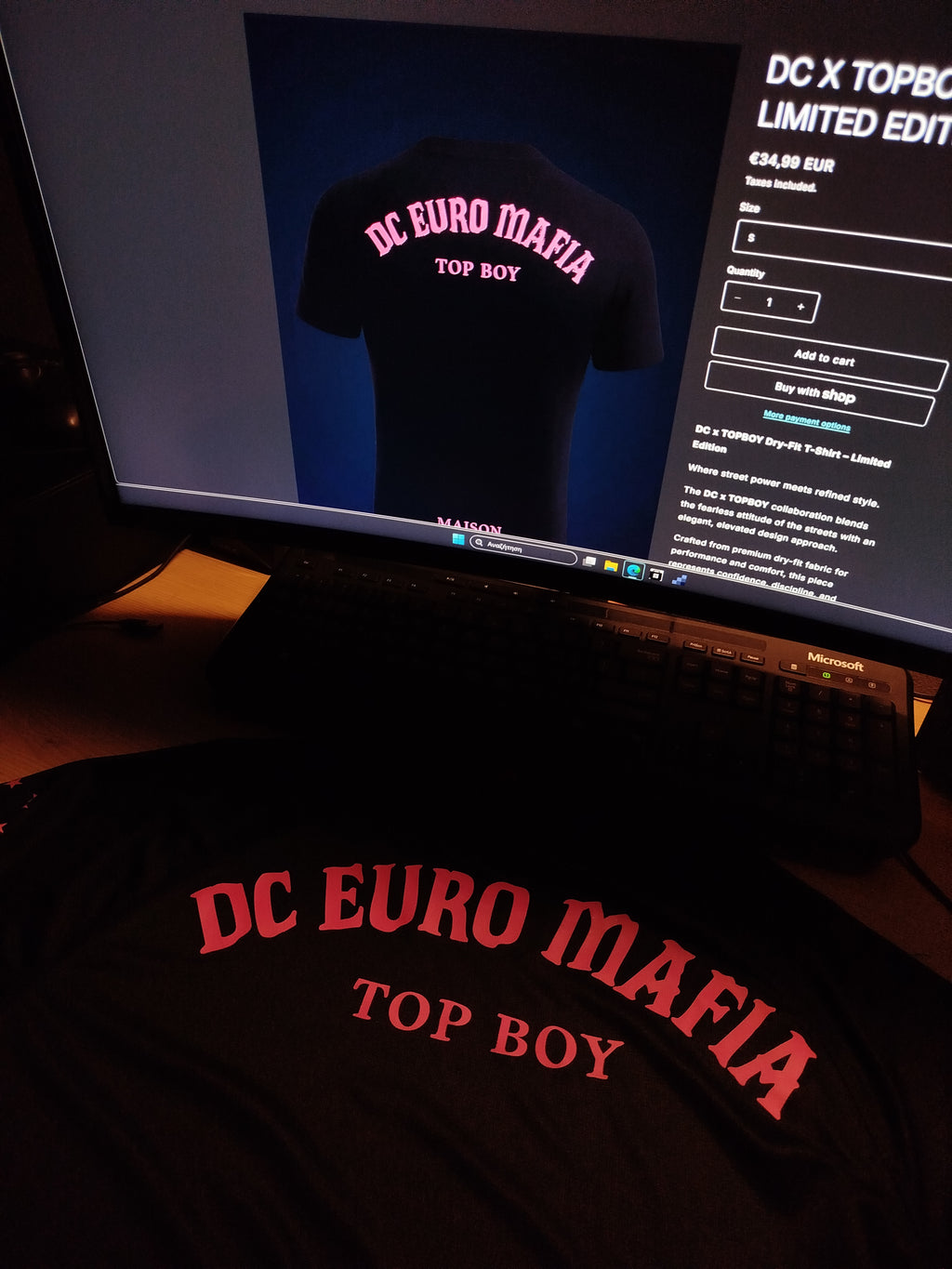 DG & CP TOPBOY "DC EURO MAFIA" Dry Fit T-shirt