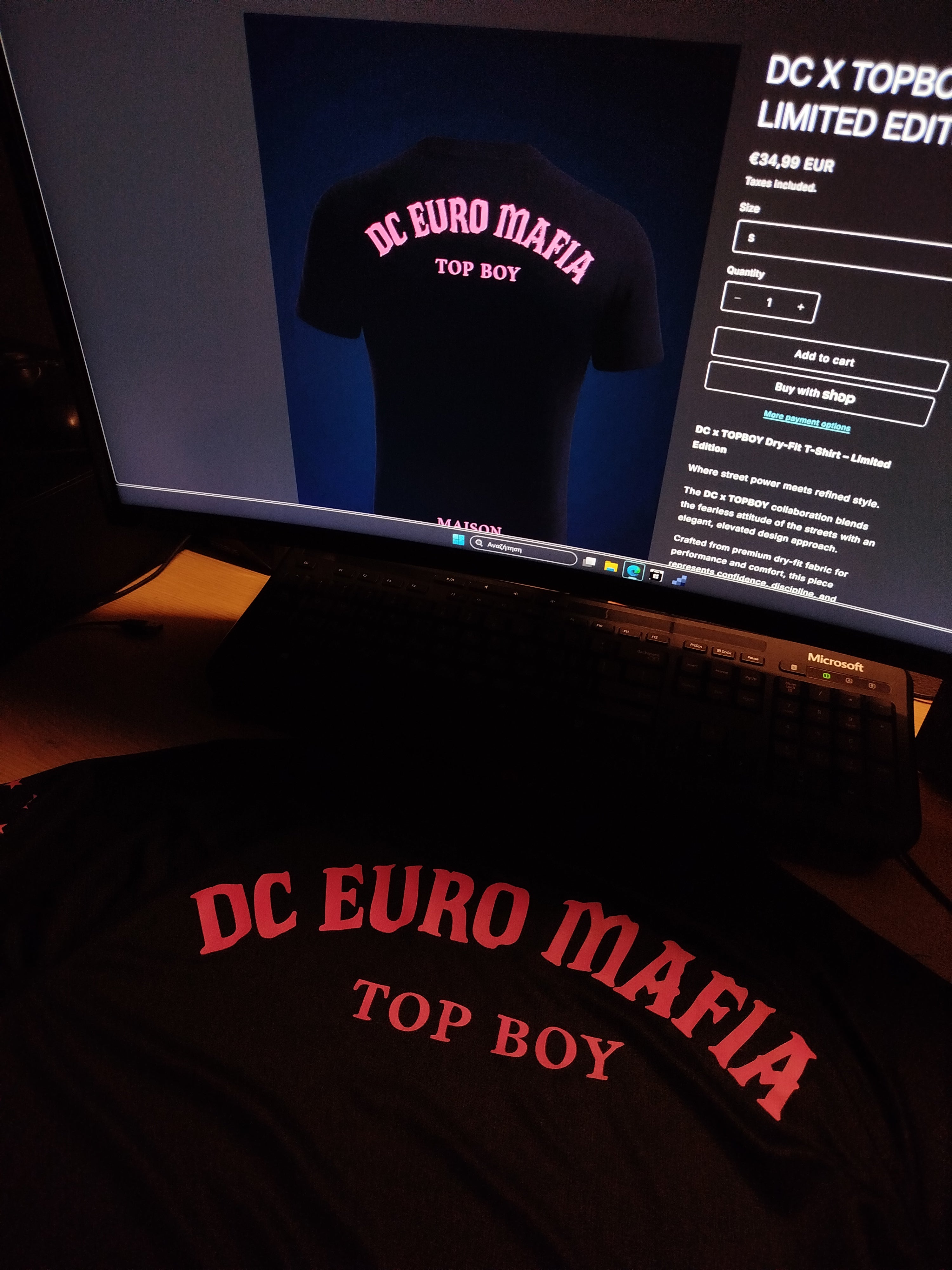DG & CP TOPBOY "DC EURO MAFIA" Dry Fit T-shirt
